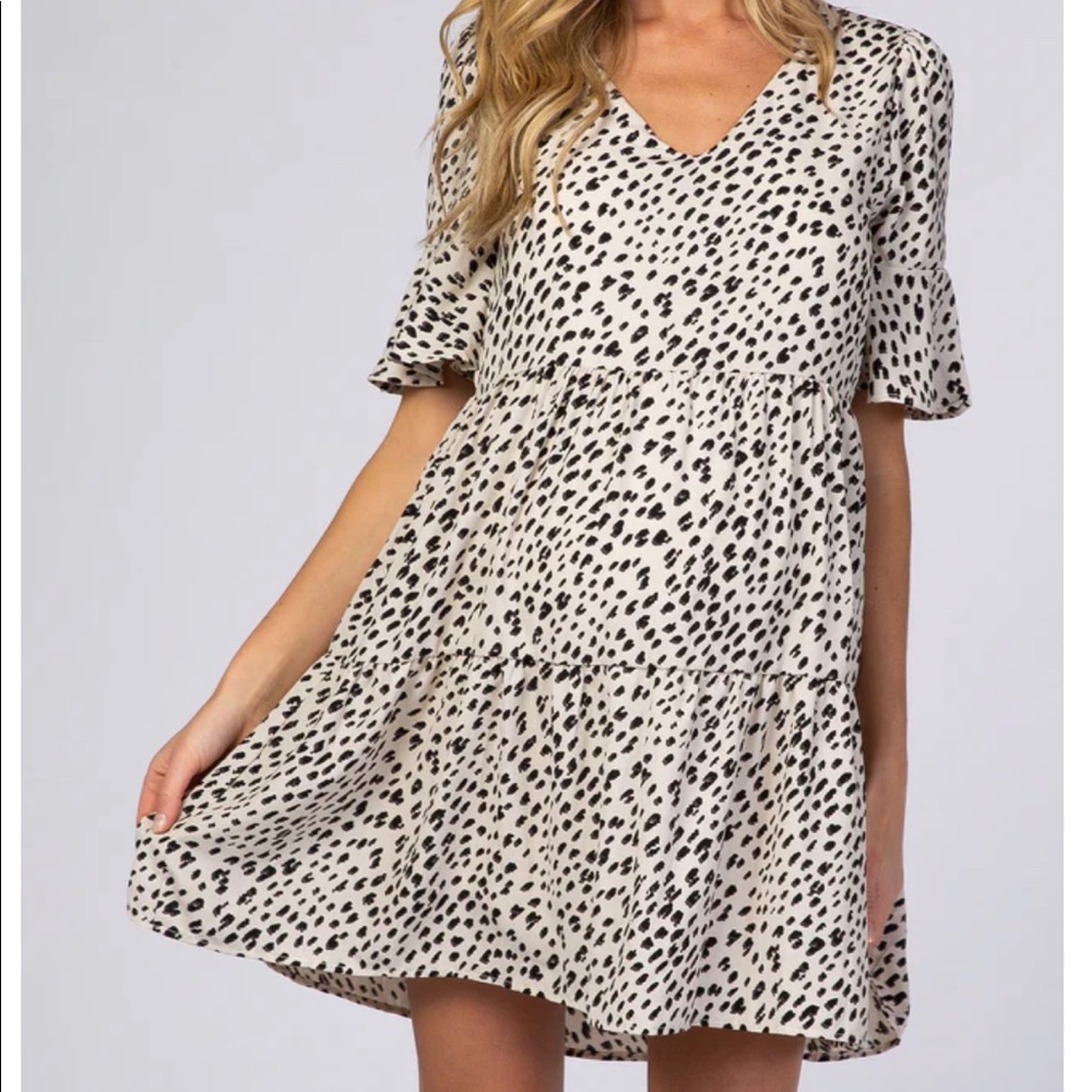 Pink Blush Beeson River Animal Print Maternity Dress, Size L, Worn Once